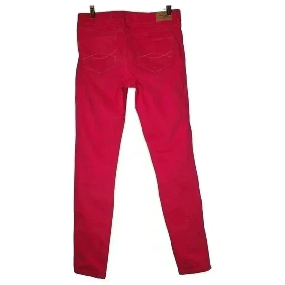 Abercrombie & Fitch Hot Pink Barbie Skinny Jeans Soft Stretchy Pants Size 4 - Picture 4 of 13